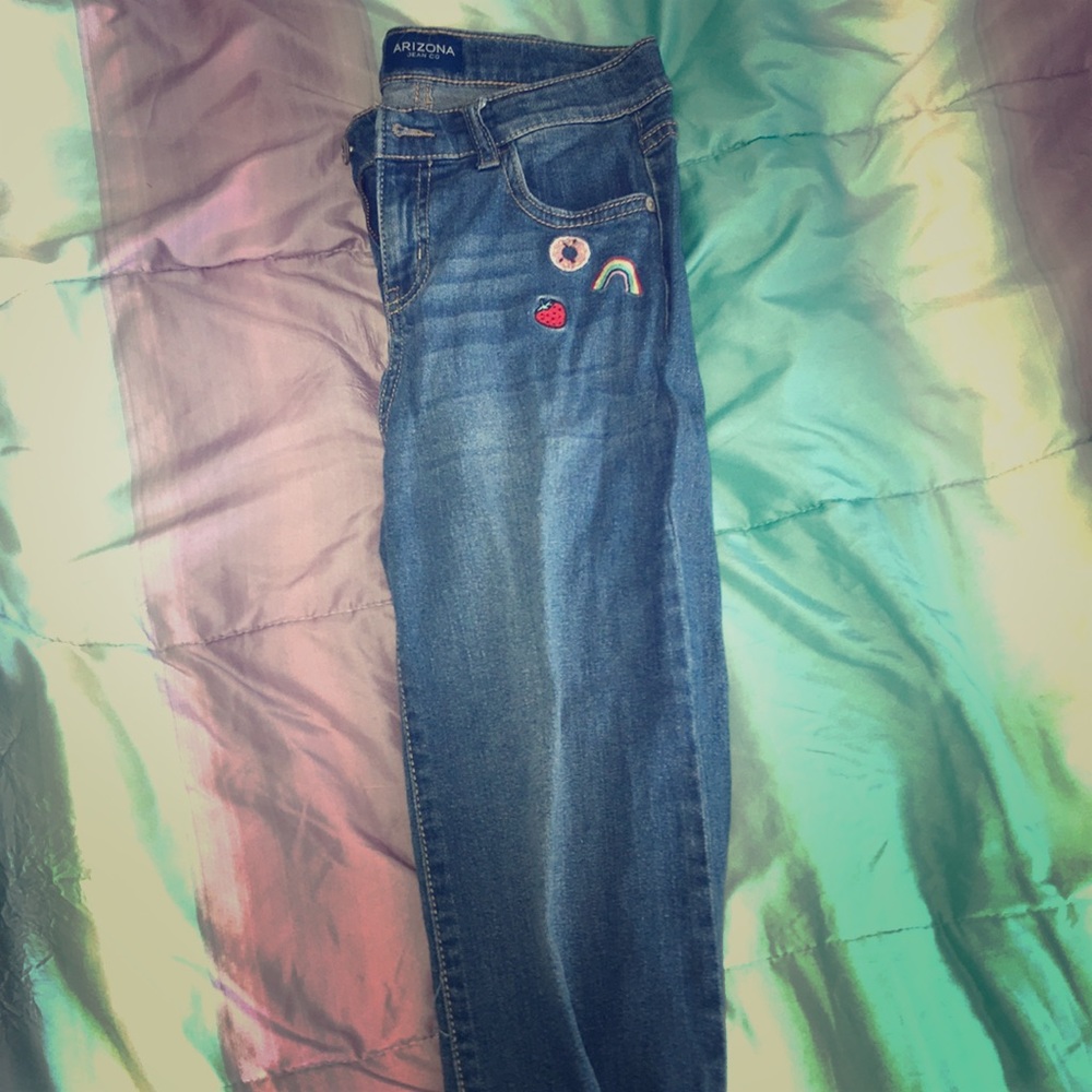 Blue ankle size sticker edition Jeans 🤍☁️
